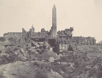 Tebe. Palazzo di Karnak. Santuario di Granito e Sala Ipostila, 1850