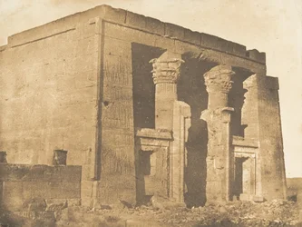 Veduta della facciata del pronao del Tempio di Dakkeh Pselcis, 5 aprile 1850