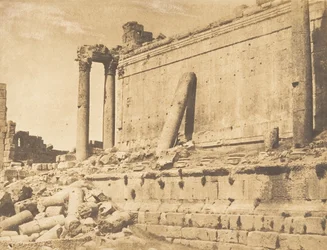 Vista del Tempio di Giove, a Baalbek Heliopolis