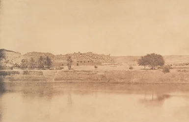 Vista presa a Est di Philae - Villaggio di Abou-Kouli, Strada di Assouan, 1849-50