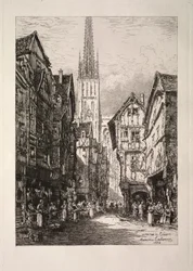 Una strada di Rouen