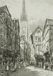 Una strada a Rouen