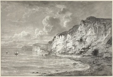 Scogliere lungo la costa della Normandia