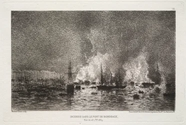 Conflagrazione nel porto di Bordeaux