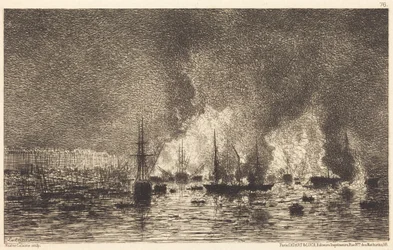 Incendio nel porto di Bordeaux
