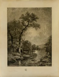 Paesaggio con cervi
