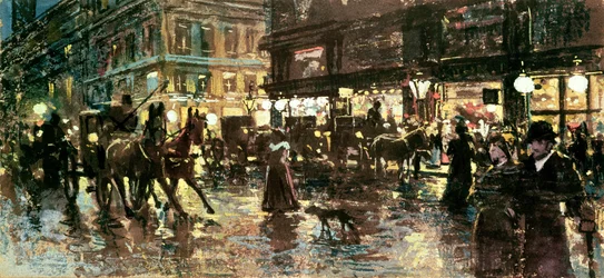 La Ringstrasse di notte, Vienna