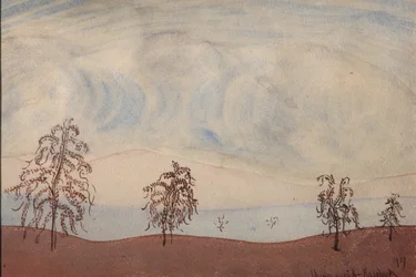 Paesaggio con alberi