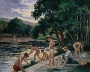 Bagnanti sulle rive della Cure