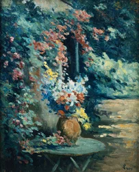 Fiori in un paesaggio