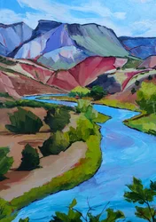 La colorata valle del fiume