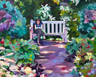 Una lettura tranquilla in giardino