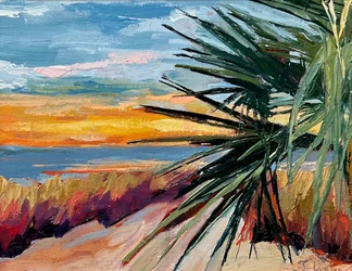 Tramonto su una spiaggia tropicale
