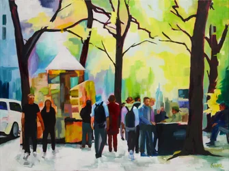 Una passeggiata vivace in città