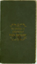 Calcolatore di salari per battelli a vapore, pubblicato da Maxwell and Co., Louisville, Kentucky, 1 novembre 1857