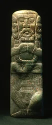 Statuetta posta in dedica lungo la Scalinata Geroglifica, Copan, Periodo Classico Tardo (600-900)