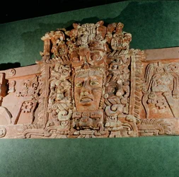 Maschera architettonica, Campeche, Penisola dello Yucatan, Messico