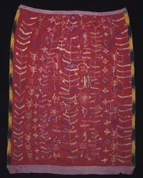 Tessuto Cofradia, possibilmente un grembiule per una figura di Cristo, c.1920-1940