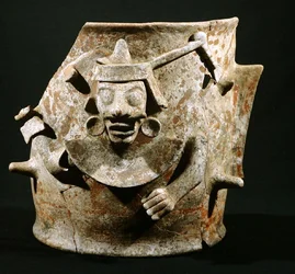 Bruciatore di incenso, da Iximche, Guatemala, Periodo Postclassico (900-1521)
