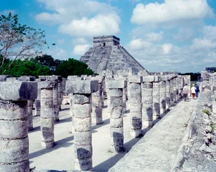 Civiltà precolombiana: veduta del sito di Chichen Itza nella regione dello Yucatan