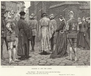 Riccardo II e la regina, "Riccardo II", atto V, scena I (incisione)