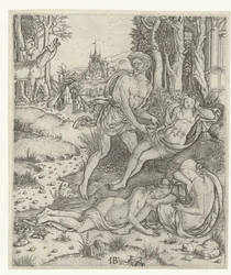 Priapo assale la ninfa Lotis