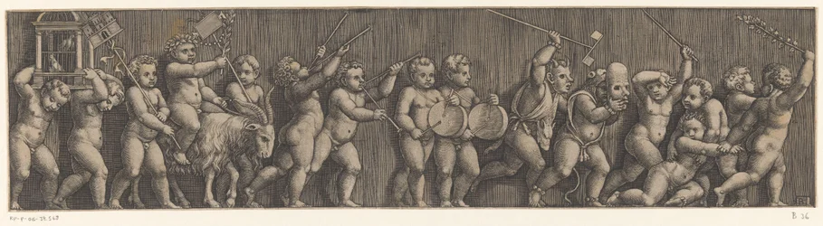 Fregio con processione di putti