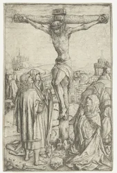 La crocifissione con Maria e San Giovanni e due sante donne