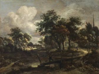 Paesaggio con passerella