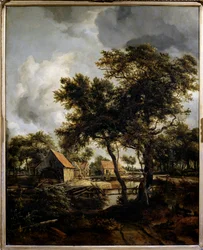Il mulino ad acqua, XVII secolo, Sun. 0,8 x 0,66 m, Parigi, Musée du Louvre