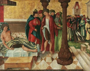 Guarigione miracolosa della gamba da parte dei santi Cosma e Damiano