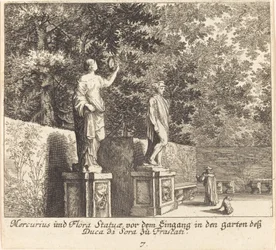 Statue di Mercurio e Flora, Giardini del Duca di Sora, Frascati