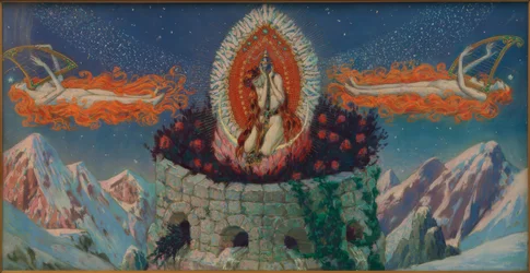 Sacro monte con le quattro sorgenti dei fiumi della vita
