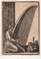 Suonatrice di arpa