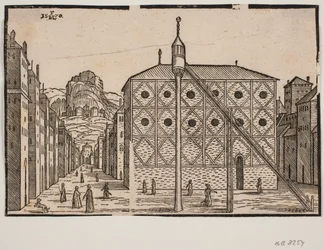 Strada, in primo piano moschea e minareto isolato