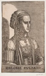 Ritratto della sultana, mezzo profilo a destra: ZELOME SVLTANE