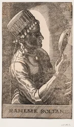 Ritratto della sultana, riflettente, profilo a destra: RAHEME SOLTANE