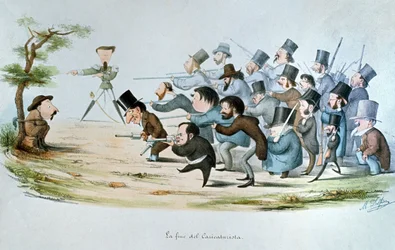 La fine di un caricaturista, 1860
