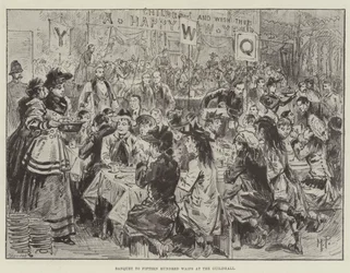 Banchetto per millecinquecento orfani alla Guildhall