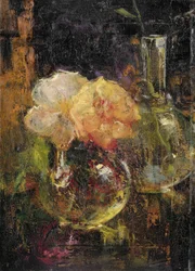 Rose gialle in una caraffa