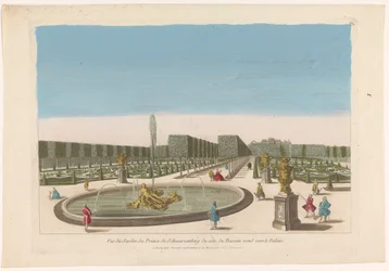 Veduta della fontana del giardino del Palazzo Schwarzenberg nei pressi di Vienna
