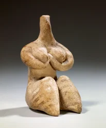 Statuetta di fertilità in terracotta stile Halaf