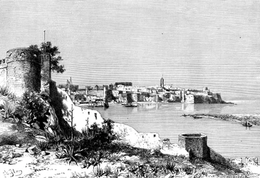 Rabat e la foce del fiume Bu-Regrag, Marocco, 1895