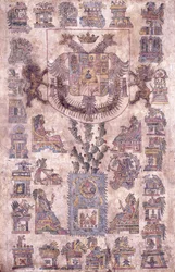 Un documento illuminato dal Messico, che mostra lo stemma del viceré Sotomayor