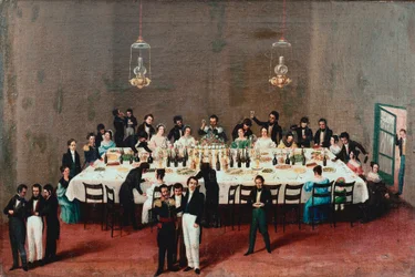 Banchetto in onore del generale Antonio Leon a Oaxaca, Messico
