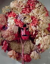 Maschera per la celebrazione del festival annuale messicano di Guelaguetza