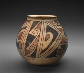 Vaso (olla) con disegni geometrici