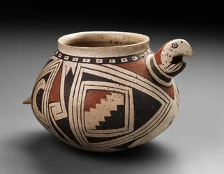 Ciotola Mogollon con ara, Periodo Tardo, 1300-50