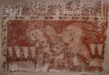Frammento di murale con uomo d