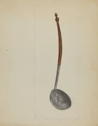 Mestolo di peltro, c. 1936
